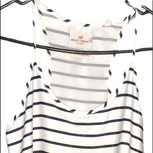 Holly‎ & Whyte By Lindex Tank Dress Sz XS POCKETS Navy White Yellow PY